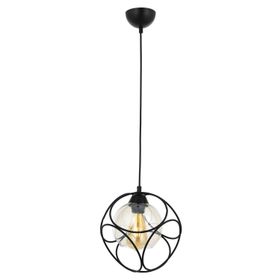 Avonni AV-65196-1BSY Siyah Boyalı Modern E27 Metal Cam 25cm Avize