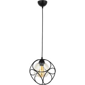 Avonni AV-65196-1BSY Siyah Boyalı Modern E27 Metal Cam 25cm Avize