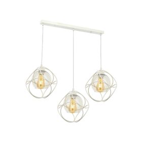 Avonni AV-65196-3Y-BBY Beyaz Boyalı Modern E27 Metal Cam 85x25cm Avize