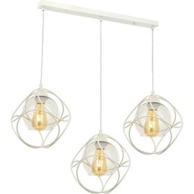 Avonni AV-65196-3Y-BBY Beyaz Boyalı Modern E27 Metal Cam 85x25cm Avize