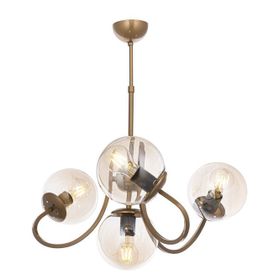 Avonni AV-65217-4E Eskitme Kaplama Metal Cam 58 cm Modern Avize