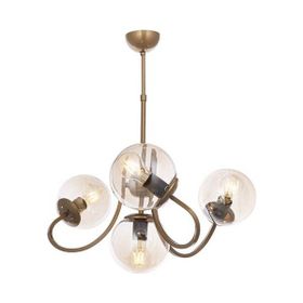Avonni AV-65217-4E Eskitme Kaplama Metal Cam 58 cm Modern Avize