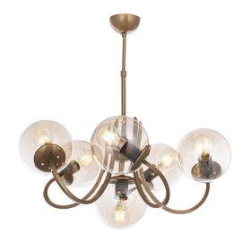 Avonni AV-65217-6E Eskitme Kaplama Metal Cam 60 cm Modern Avize