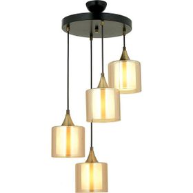 Avonni AV-65233-4T-BSY-B Siyah Boyalı 40 cm Modern Avize