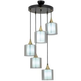 Avonni AV-65233-5T-BSY-F Siyah Boyalı 40 cm Modern Avize
