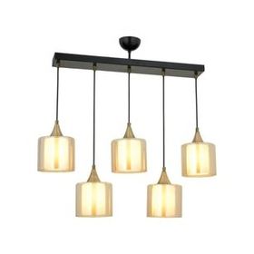 Avonni AV-65233-5Y-BSY-B Siyah Boyalı 75x14 cm Modern Avize