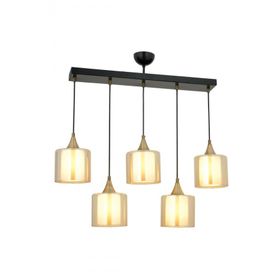 Avonni AV-65233-5Y-BSY-B Siyah Boyalı 75x14 cm Modern Avize