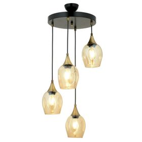 Avonni AV-65234-4T-BSY Siyah Boyalı 40 cm Modern Avize