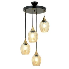 Avonni AV-65234-4T-BSY Siyah Boyalı 40 cm Modern Avize