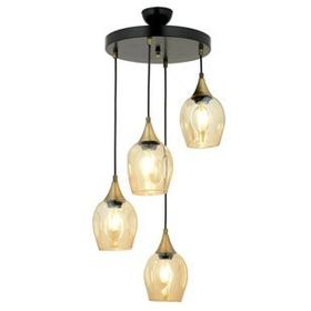 Avonni AV-65234-4T-BSY Siyah Boyalı 40 cm Modern Avize