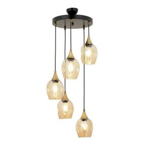 Avonni AV-65234-5T-BSY Siyah Boyalı 40 cm Modern Avize