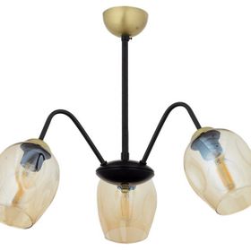 Avonni AV-65238-3BSY Siyah Boyalı 60 cm Modern Avize