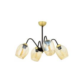 Avonni AV-65238-4BSY Siyah Boyalı 60 cm Modern Avize
