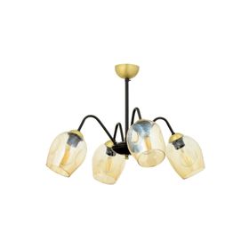 Avonni AV-65238-4BSY Siyah Boyalı 60 cm Modern Avize