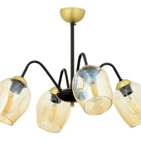 Avonni AV-65238-4BSY Siyah Boyalı 60 cm Modern Avize