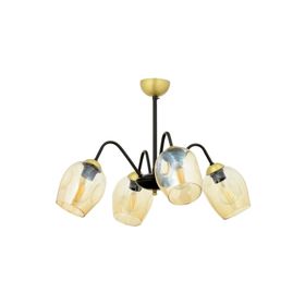 Avonni AV-65238-4BSY Siyah Boyalı 60 cm Modern Avize
