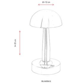 Avonni Ml-64004-N 12 cm Nikel Kaplama Masa Lambası