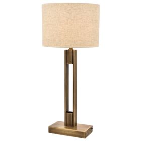 Avonni ML-9108-1E Eskitme Kaplama E27 Metal Kumaş 30 cm Masa Lambası