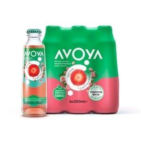 Avoya 200 ml Meyveli Çilek & Gül Maden Suyu (6 adet)