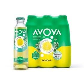 Avoya 200 ml Meyveli Limon & Limon Çiçeği Maden Suyu (6 adet)