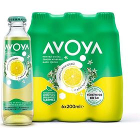 Avoya 200 ml Meyveli Limon & Limon Çiçeği Maden Suyu (6 adet)