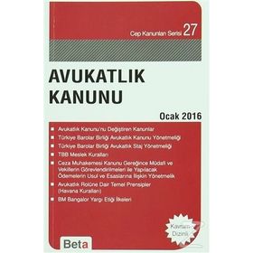 Avukatlık Kanunu - Remzi Özmen