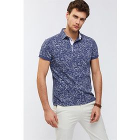 Avva A01Y1015 Haki Polo Yaka Baskılı Erkek T-Shirt