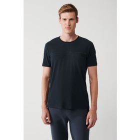 Avva A31Y1195 Antrasit Soft Touch Bisiklet Yaka Baskılı Erkek T-Shirt