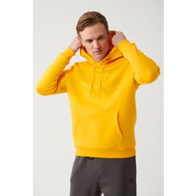 Avva A32Y1193 Sarı Erkek Kapüşonlu Sweatshirt