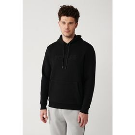 Avva A32Y1193 Siyah Erkek Kapüşonlu Sweatshirt