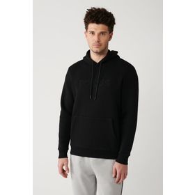 Avva A32Y1193 Siyah Erkek Kapüşonlu Sweatshirt