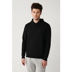 Avva A32Y1193 Siyah Erkek Kapüşonlu Sweatshirt