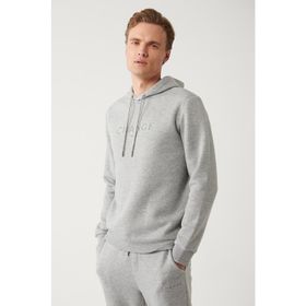 Avva A32Y1240 Gri Erkek Kapüşonlu Sweatshirt