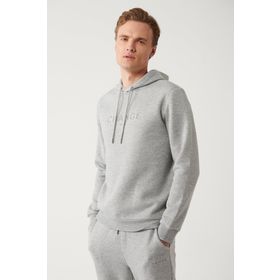 Avva A32Y1240 Gri Erkek Kapüşonlu Sweatshirt