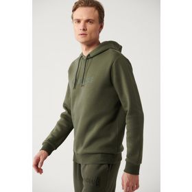 Avva A32Y1240 Haki Erkek Kapüşonlu Sweatshirt