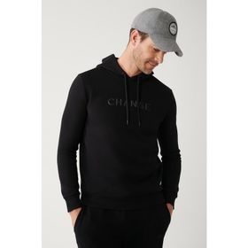 Avva A32Y1240 Siyah Erkek Kapüşonlu Sweatshirt