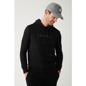 Avva A32Y1240 Siyah Erkek Kapüşonlu Sweatshirt
