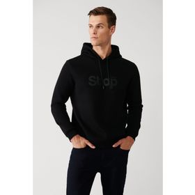 Avva A32Y1295 Siyah Erkek Kapüşonlu Sweatshirt