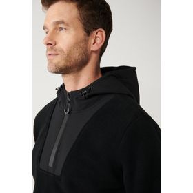 Avva A32Y1392 Siyah Erkek Kapüşonlu Polar Sweatshirt
