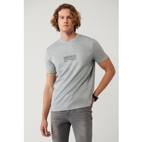 Avva A41Y1013 Gri Erkek T-Shirt