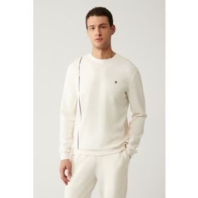 Avva A41Y1224 Ekru Erkek Sweatshirt