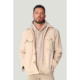 Avva A42Y6085 Bej Klasik Yaka Rüzgar Geçirmez Termometreli Peluş Comfort Fit Erkek Mont