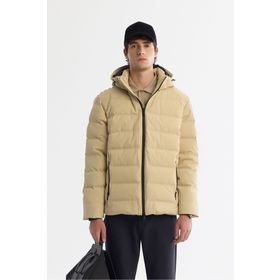 Avva A42Y6157 Bej Comfort Fit Kapüşonlu Erkek Mont