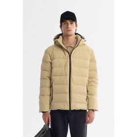 Avva A42Y6157 Bej Comfort Fit Kapüşonlu Erkek Mont