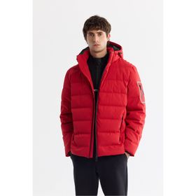 Avva A42Y6157 Kırmızı Comfort Fit Kapüşonlu Kaz Tüyü Erkek Mont