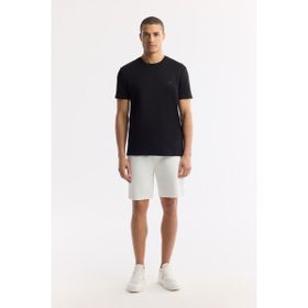 Avva A51Y3631 Regular Fit Ekru Beli Lastikli Bağcıklı Bi-Stretch İnterlok Erkek Şort
