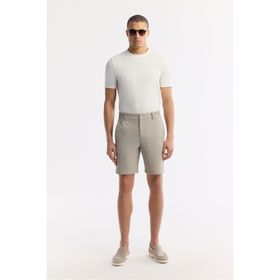 Avva A51Y3730 Erkek Slim Fit Bej Yanı Lastikli Gofreli Bi-Stretch Chino Şort