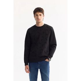 Avva A52Y1208 Siyah Regular Fit Erkek Sweatshirt