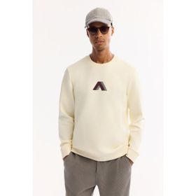 Avva A52Y1305 Ekru Regular Fit Erkek Sweatshirt