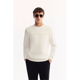 Avva A52Y1325 Ekru Regular Fit Erkek Sweatshirt